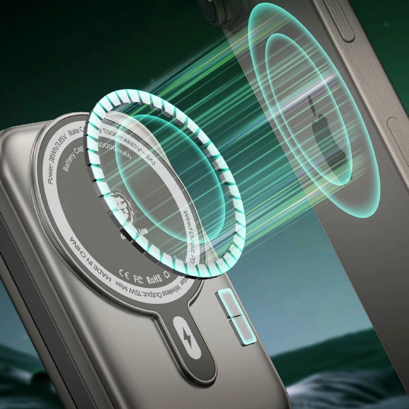 قیمت و خرید پاوربانک وایرلس شارژ 15 وات 10000 میلی آمپر گرین لاین مدل موناکو گریپ GL-PBK2